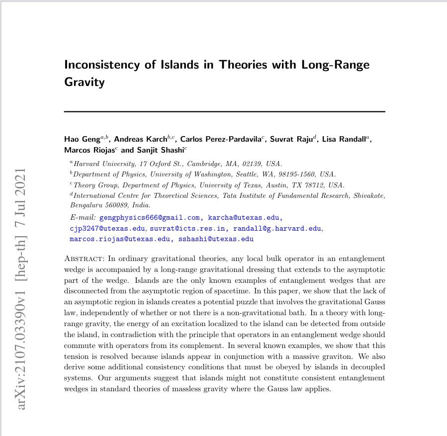 Media attached to: Inconsistency of Islands in Long-Range Gravity
